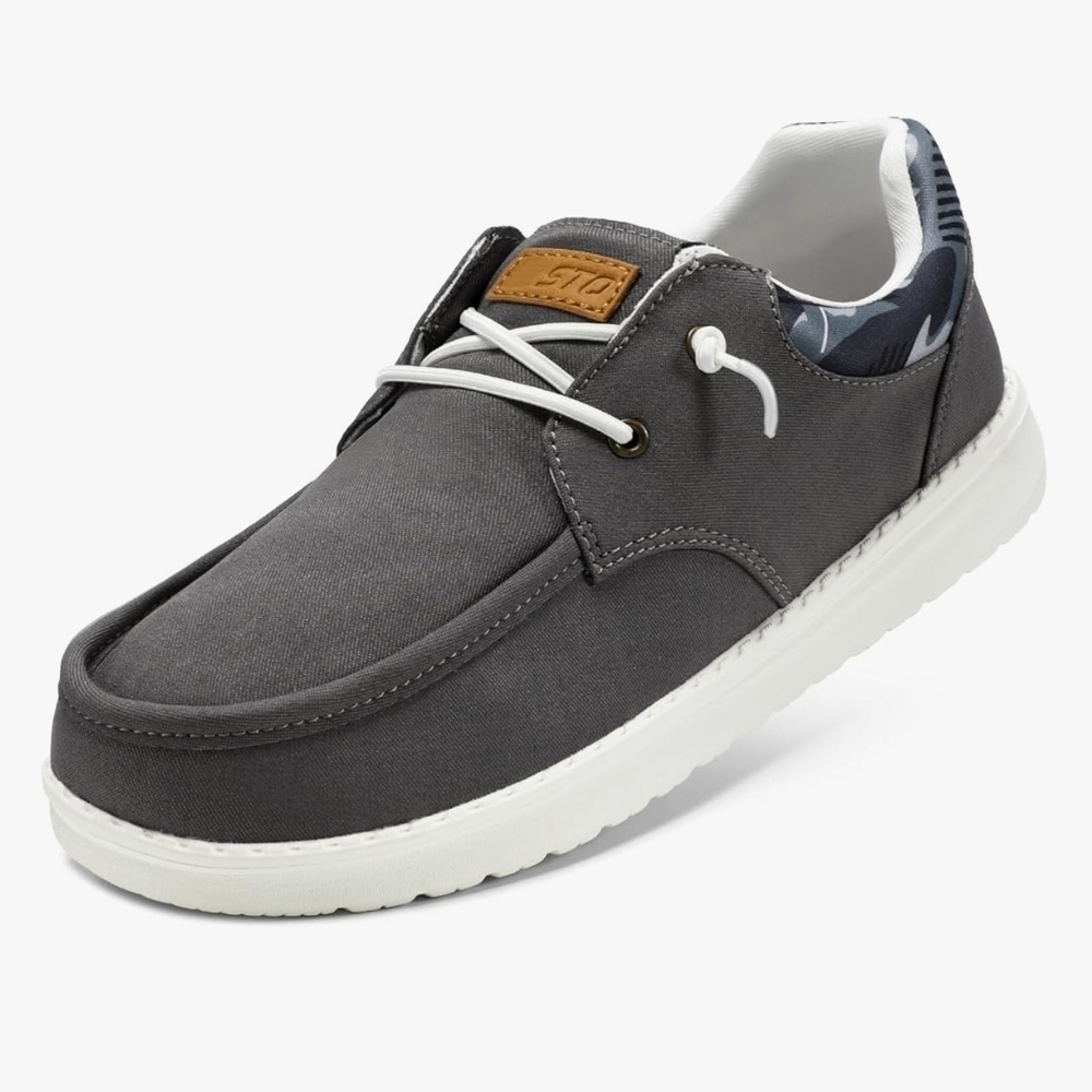 STQ Men's sz 9 Lace up Loafers丨Orthopedic Ultralight Boat Casual Shoes with Arth